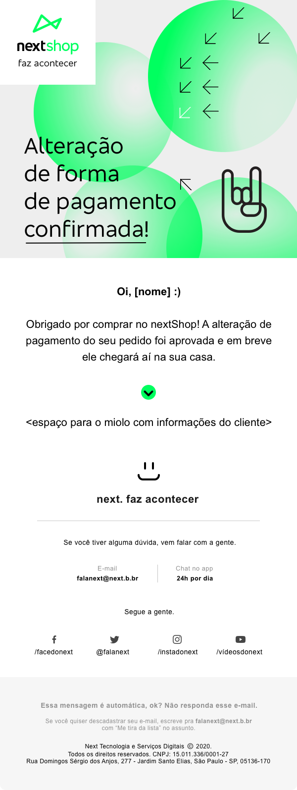 EMKT | NextShop_AlteraçãoPagamento